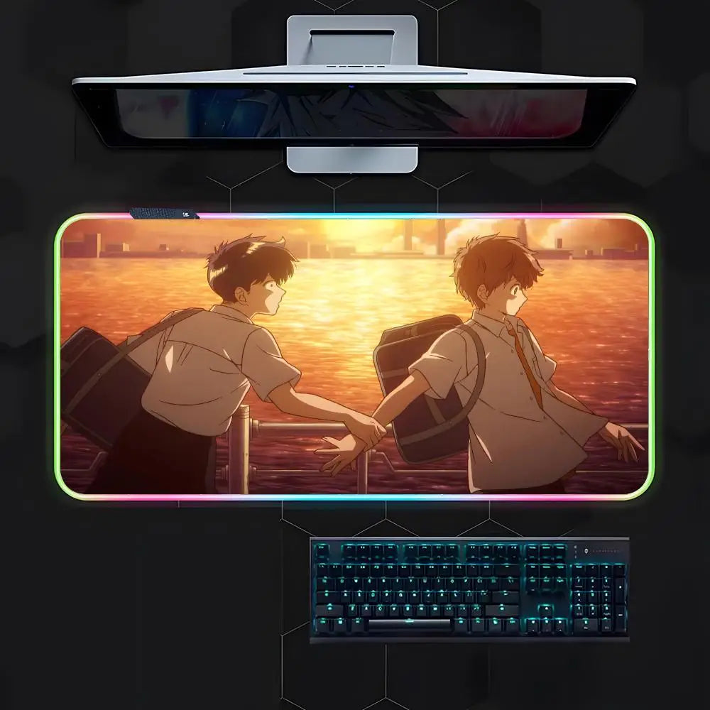 Go For It, Nakamura-kun Mouse Pad Gamer Luminescence Led Mouse Pad Gaming Table Rgb Deskmat Keyboard Pc Mousepad