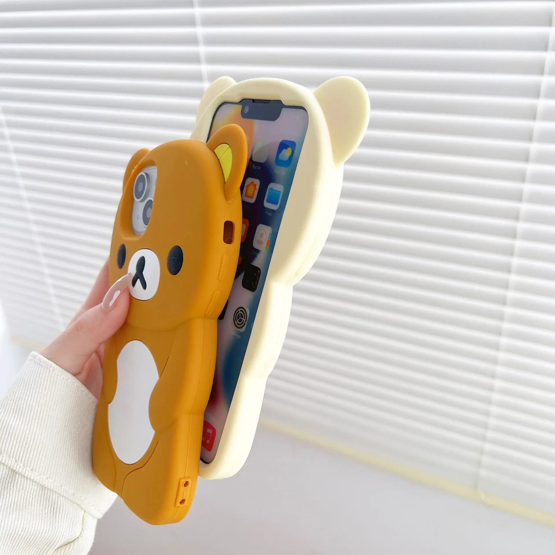 For iPhone 17 16 15 14 13 12 11 Pro Max Cute Bear Soft Silicone Cover Case
