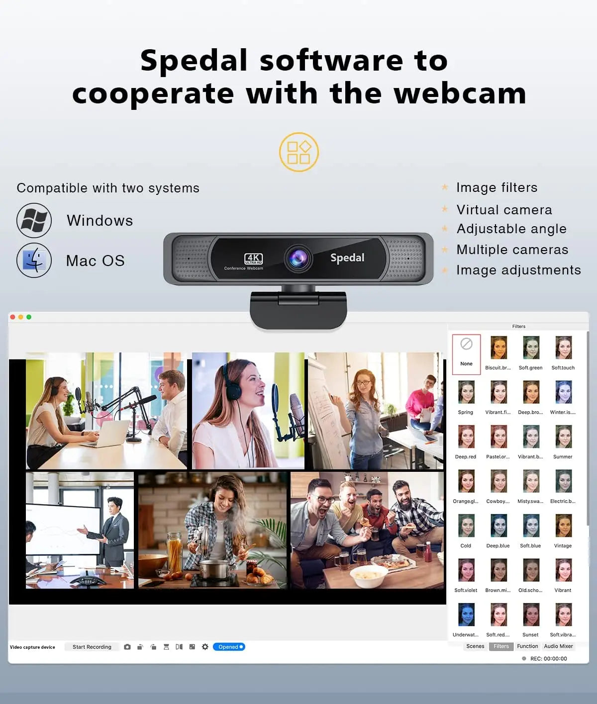 4K HD Webcam 30FPS with Microphone & Remote – 120° Wide Angle USB Camera for Streaming, Zoom, PC, Windows, Mac & Linux.