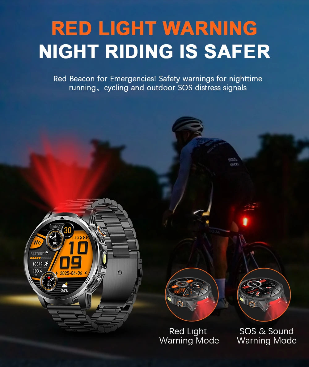 MEVADEN 1.85 inch Steel Smart Watch Men Bluetooth Call Smartwatch Sports Flashlight 1000mAh Health Monitor Watch for Male MD60