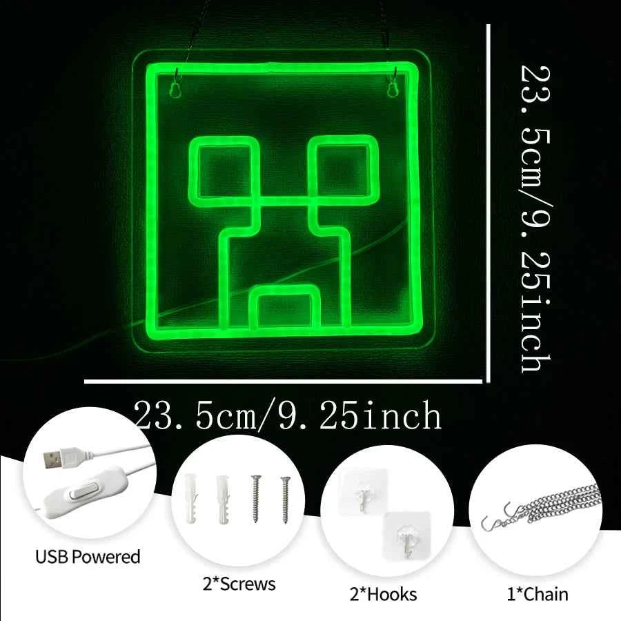 Game Led Neon Sign, Suitable For Gamers' Room Decor, Usb Power Supply, Bedroom, Game Room Animation Night Light, Youth Gifts.