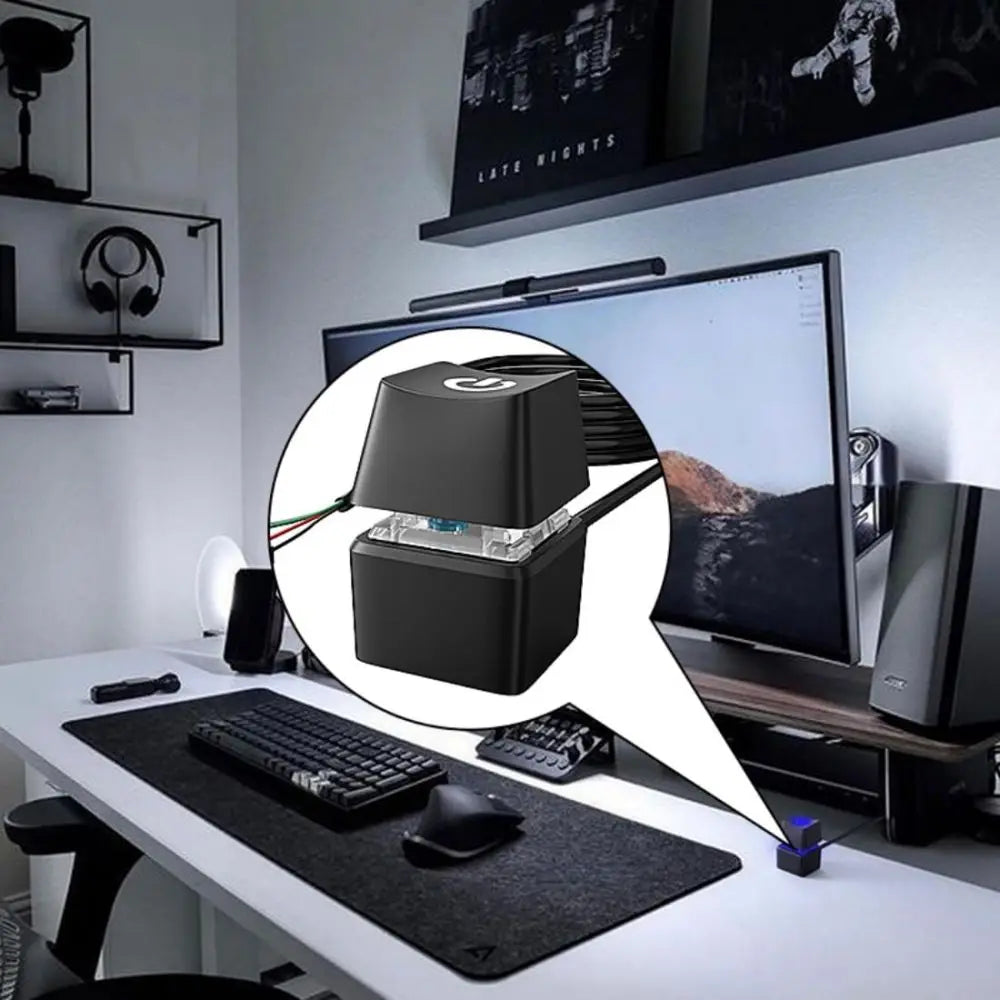 Computer Desktop Switch 1.8m Colorful LED Lights PC Motherboard External Start Power OnOff Button Extension Cable For HomeOffice - WinSupport Tech