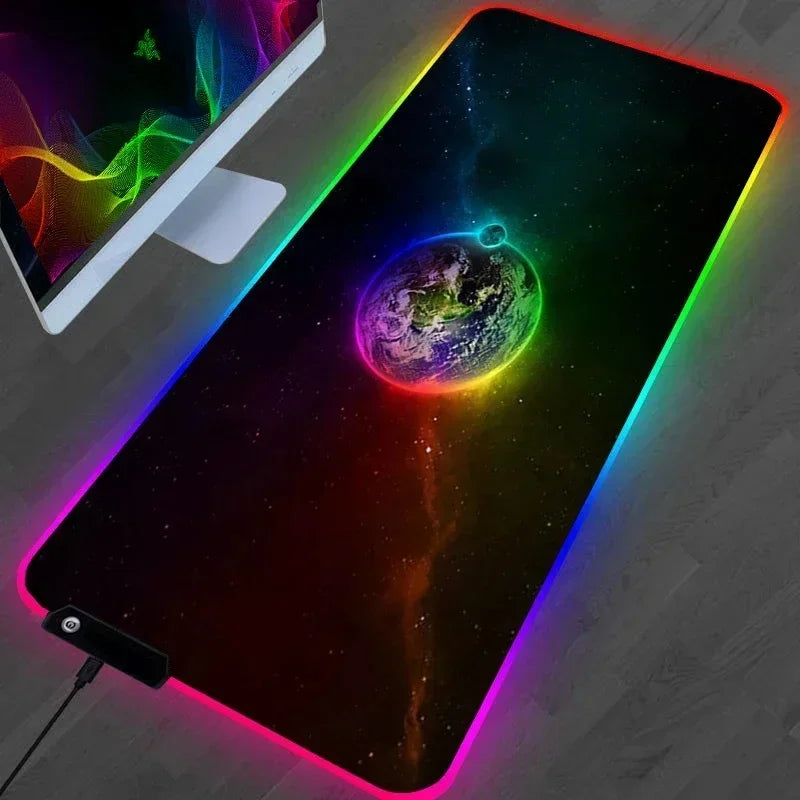 Hot Sell RGB Galaxy Milky Way Mouse Pad Carpet PC Gamer Computer Keyboard Desk Mat anti-slip Mousepad Gaming Accessories 900X400
