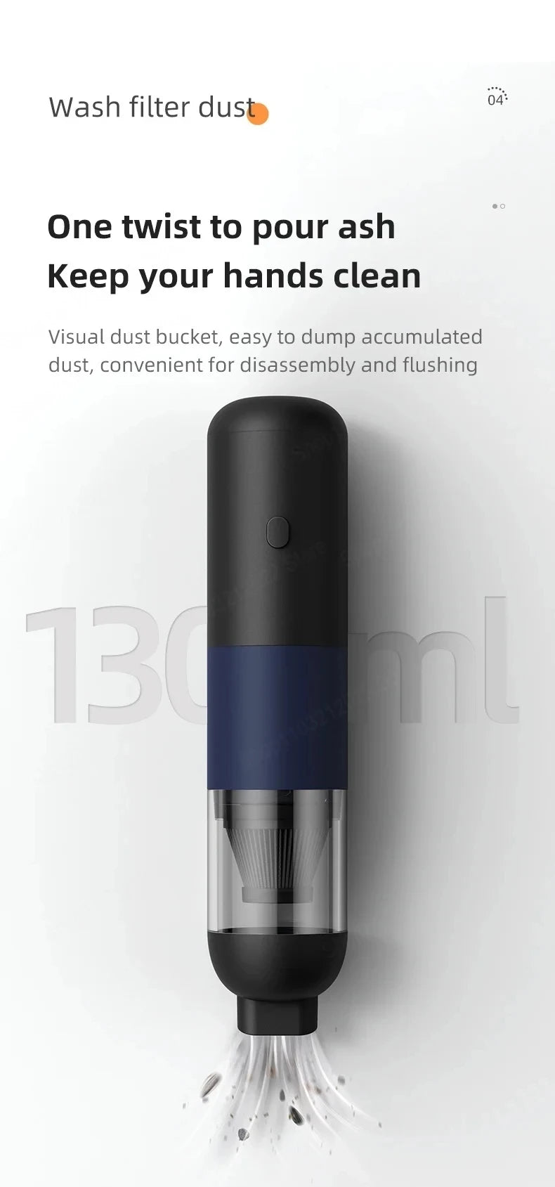 Handheld Vacuum Portable Auto Vacuum Cleaner Mini Wireless Car Vacuum Cleaner Dust Buster Rechargeable for Car Home Office