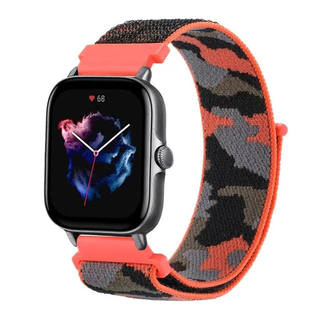20mm 22mm Nylon Loop Band For Amazfit GTS 4/3/3pro/2e/GTS 2 Mini/GTR 4 47mm/GTR 2/Stratos 2 3 Strap For Amazfit Bip 3 Pro Correa