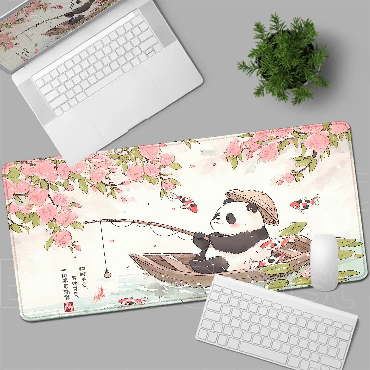 HD Printing Kawaii Anime Panda Mouse Pad Large Computer Office PC Game Table Mats XXL Gaming Keyboard Pad Cute Animals Desk Pads