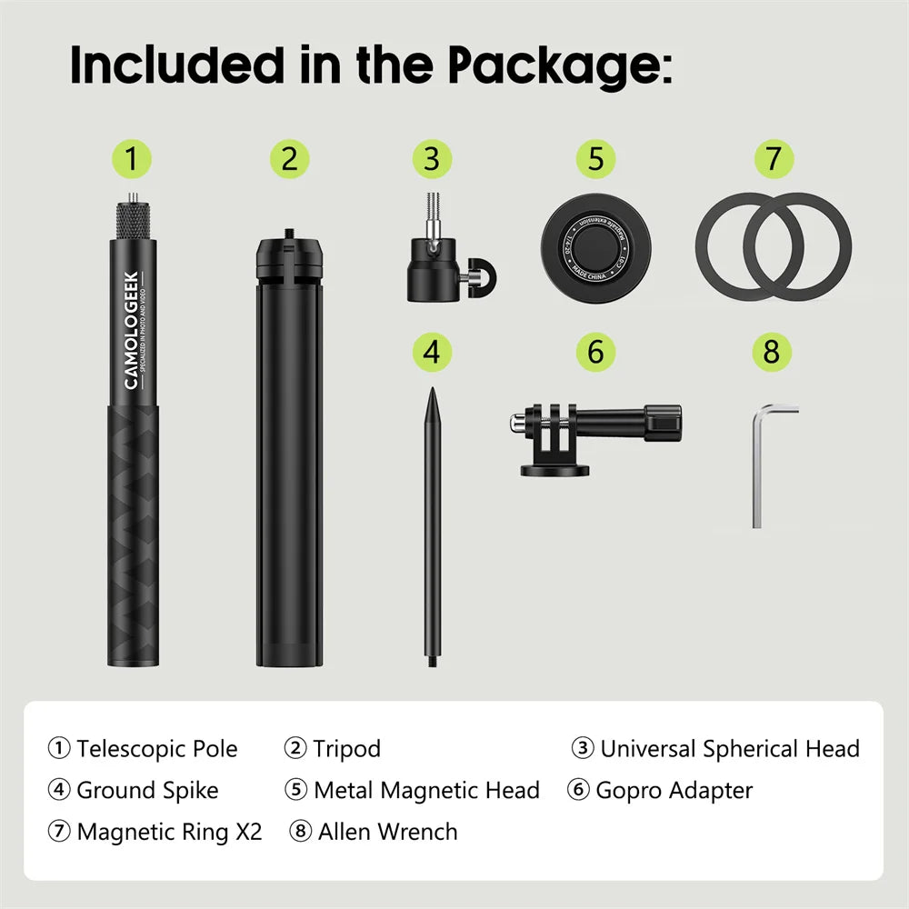 Golf BallHead Mobile Phone Magnetic Stand Outdoor Swing Fishing Insertion Photography Selfie Stick Hand Tools for Magsafe iPhone