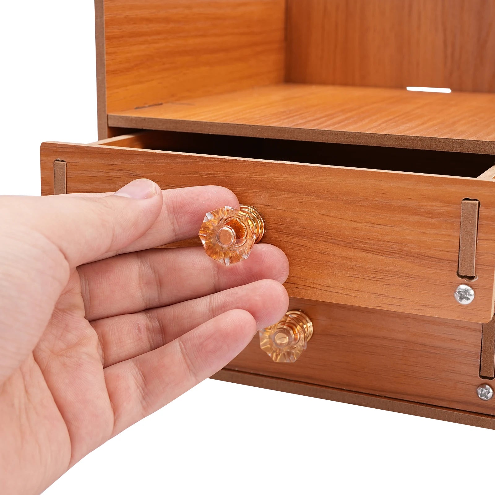 Computer Monitor Stand with Drawers & Keys & Phone Holder, Loading 5KG Computer Rack, Monitor Stand 48*20*13.5cm