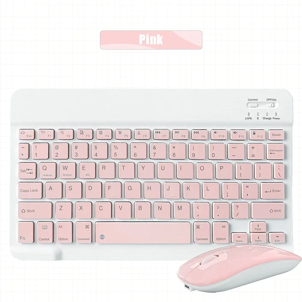 Tablet Wireless 10inch Keyboard For iOS Android Windows For iPad Huawei Samsung Teclado Bluetooth-compatible Keyboard and Mouse