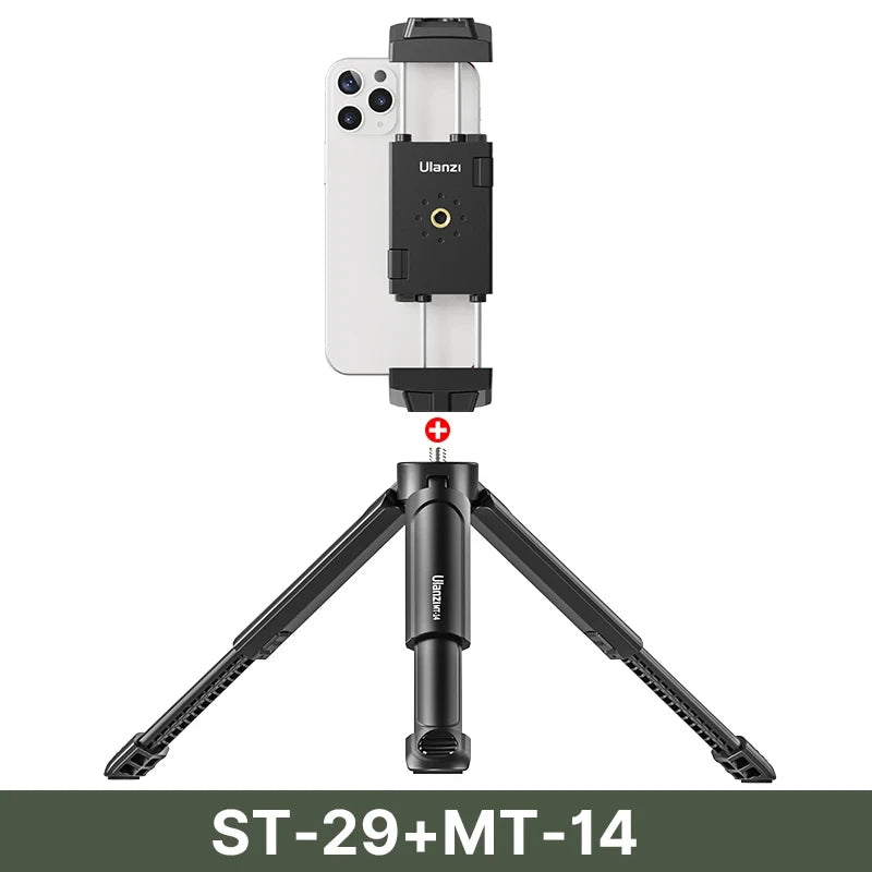 Ulanzi ST-29 Universal Tablet Tripod Mount Stand Phone Holder w Cold Shoe For iPhone iPad Air Pro Horizontal Vertical Shooting