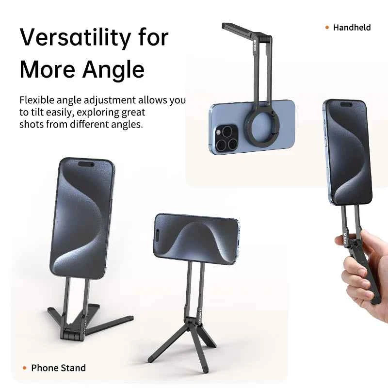 Ulanzi MA30 Magsafe Phone Tripod Dual-sided Magnetic Phone Holder Phone Stand for Iphone 16 15 Outdoor Travel Vlog LiveStreaming