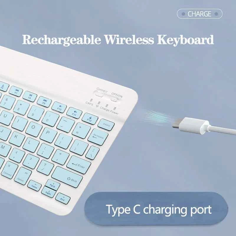Bluetooth-compatible Keyboard and Mouse For iPad Xiaomi Tablet Mini Wireless Rechargeable Keyboard For Android IOS Windows