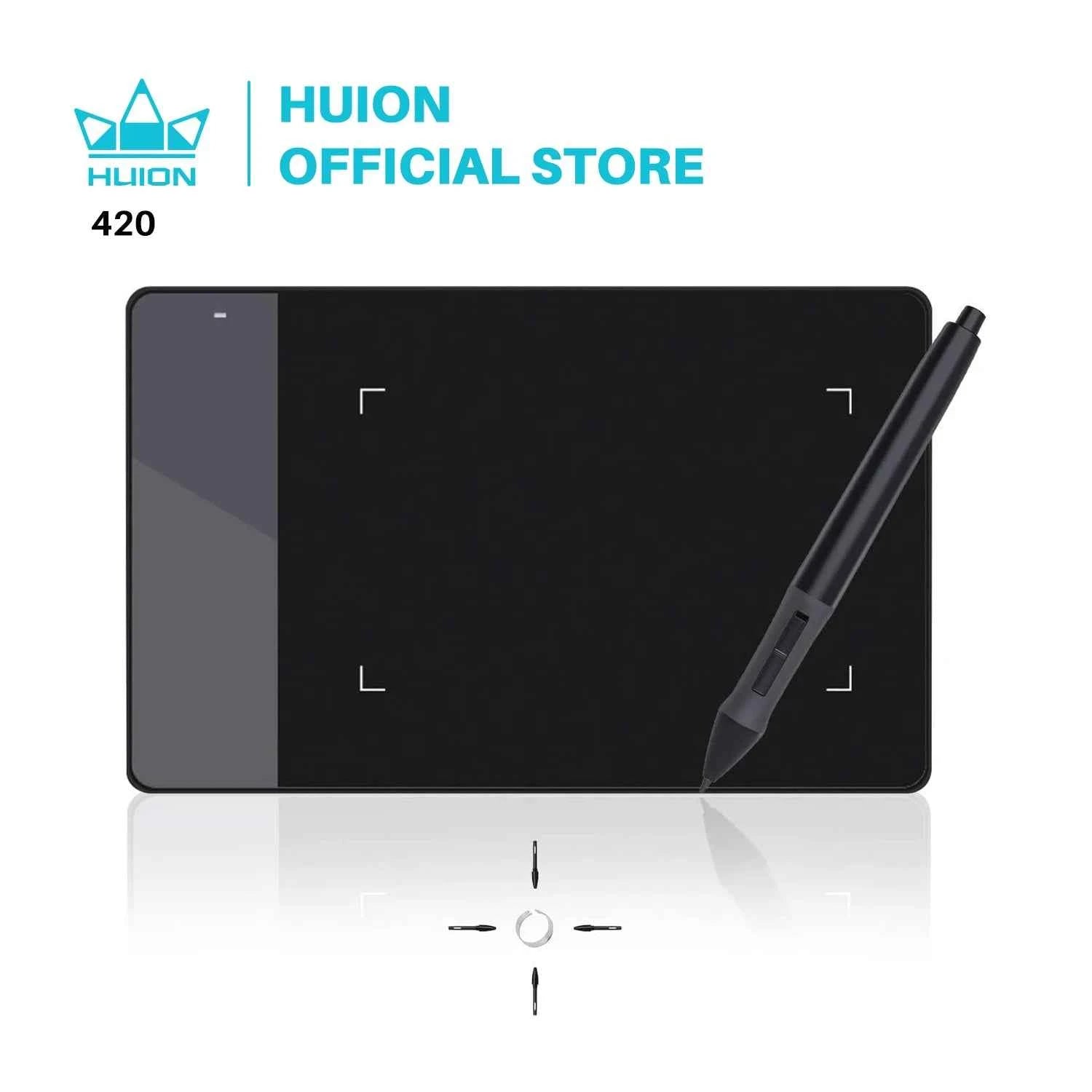 HUION OSU 420 4' Graphic Digital Tablets Professional Signature Drawing Tablets Handwriting Tablet Black 2048 Levels 176 X 111mm
