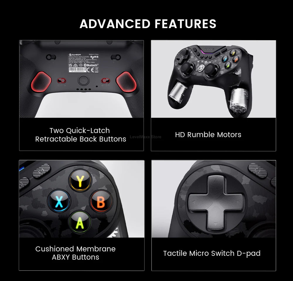 GameSir Tarantula Pro T3 Pro Wireless Gaming Controller with Gamesir Mag-Res TMR Sticks RGB Lighting Effect for Switch PC IOS