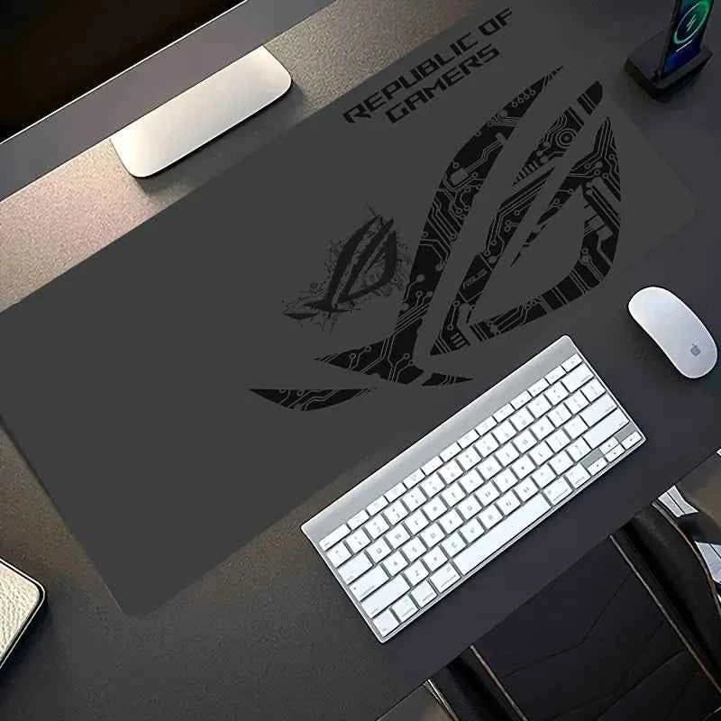 1pc Large Gaming Mouse Pad ROG Circuit Board Design Anti-Slip Rubber Base Extended Desk Mat for Office Gaming Setup PC Accessory