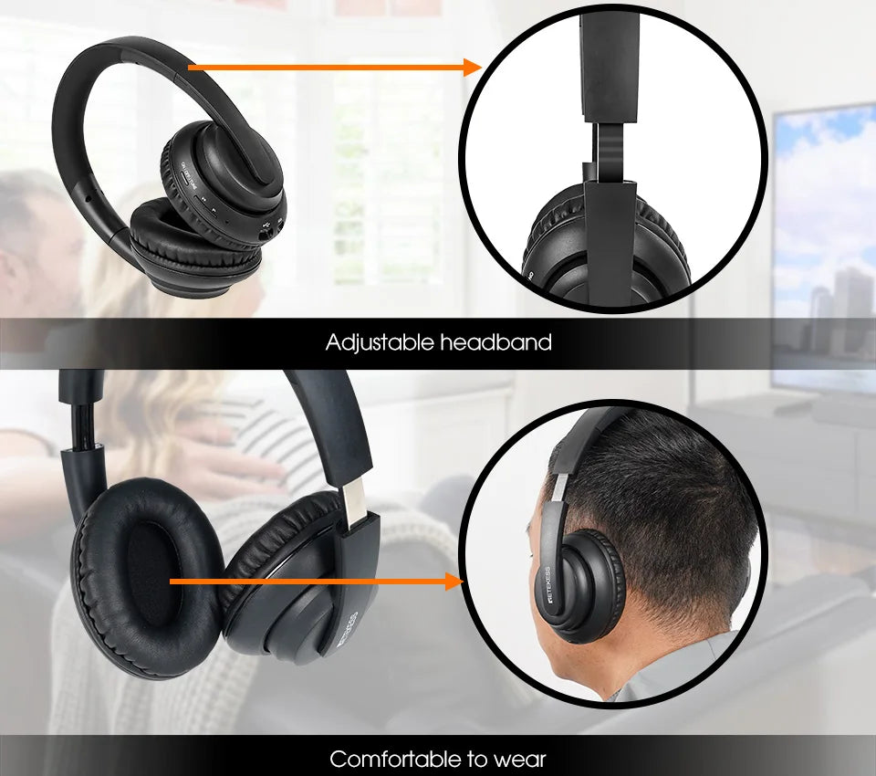 Retekess Wireless Headphone TA006 TV Watching Rechargeable Wireless Earphone with Transmitter Support Coaxial Fiber 3.5 AUX RCA