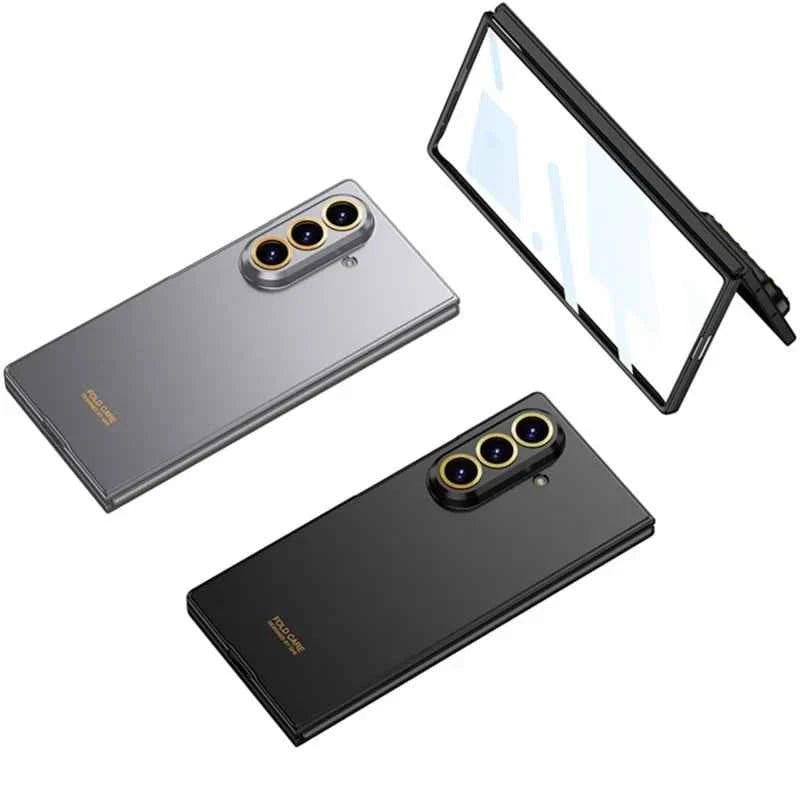 Luxury Fashionable Ultra-thin Phone Case For Samsung Galaxy Z Fold 7 6 5G With Screen Glass Protect Film Matte Protector Cover