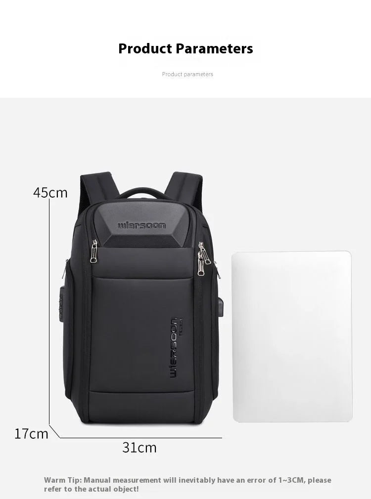 35 L Business Backpack For Men Waterproof Backpack Large Capacity Business Trip Multifunctional Password Anti-theft Laptop Bag