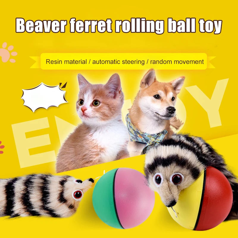 Beaver Mouse Electric Ball Toy Rolling Ball Jump Toys Moving In The Water Toys Pet Supplies