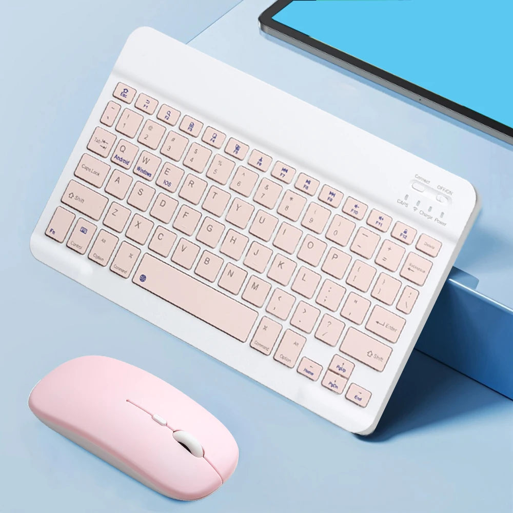 Bluetooth-compatible Keyboard and Mouse For iPad Xiaomi Tablet Mini Wireless Rechargeable Keyboard For Android IOS Windows
