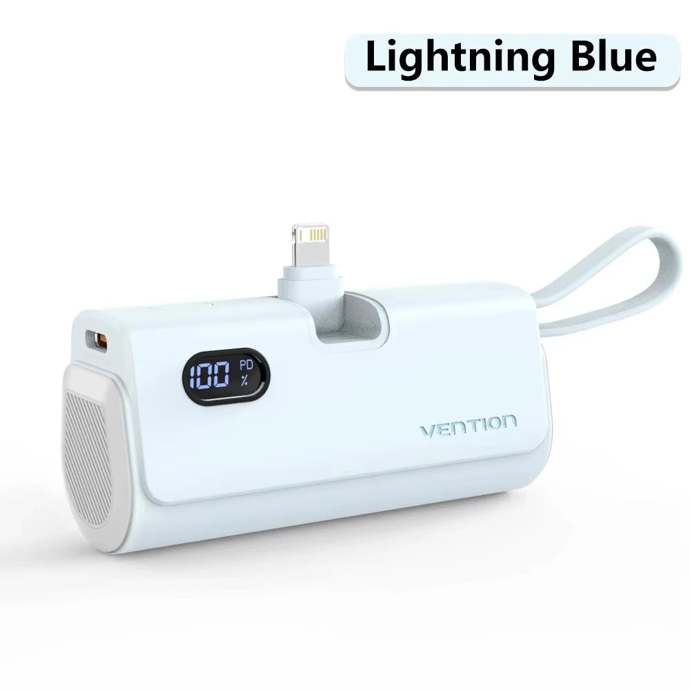 Vention Power Bank 4800mAh PD 22.5W Fast Charging Mini Portable PowerBank for iPhone 15 14 13Pro Max Xiaomi Huawei Phone Charger
