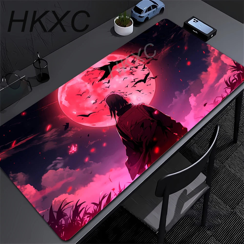 Anime N-naruto Itachi Uchiha Mouse Pad Gabinete Gamer Computer Big Deskmat Keyboard Gaming Accessories Mousepad Anti-slip Carpet