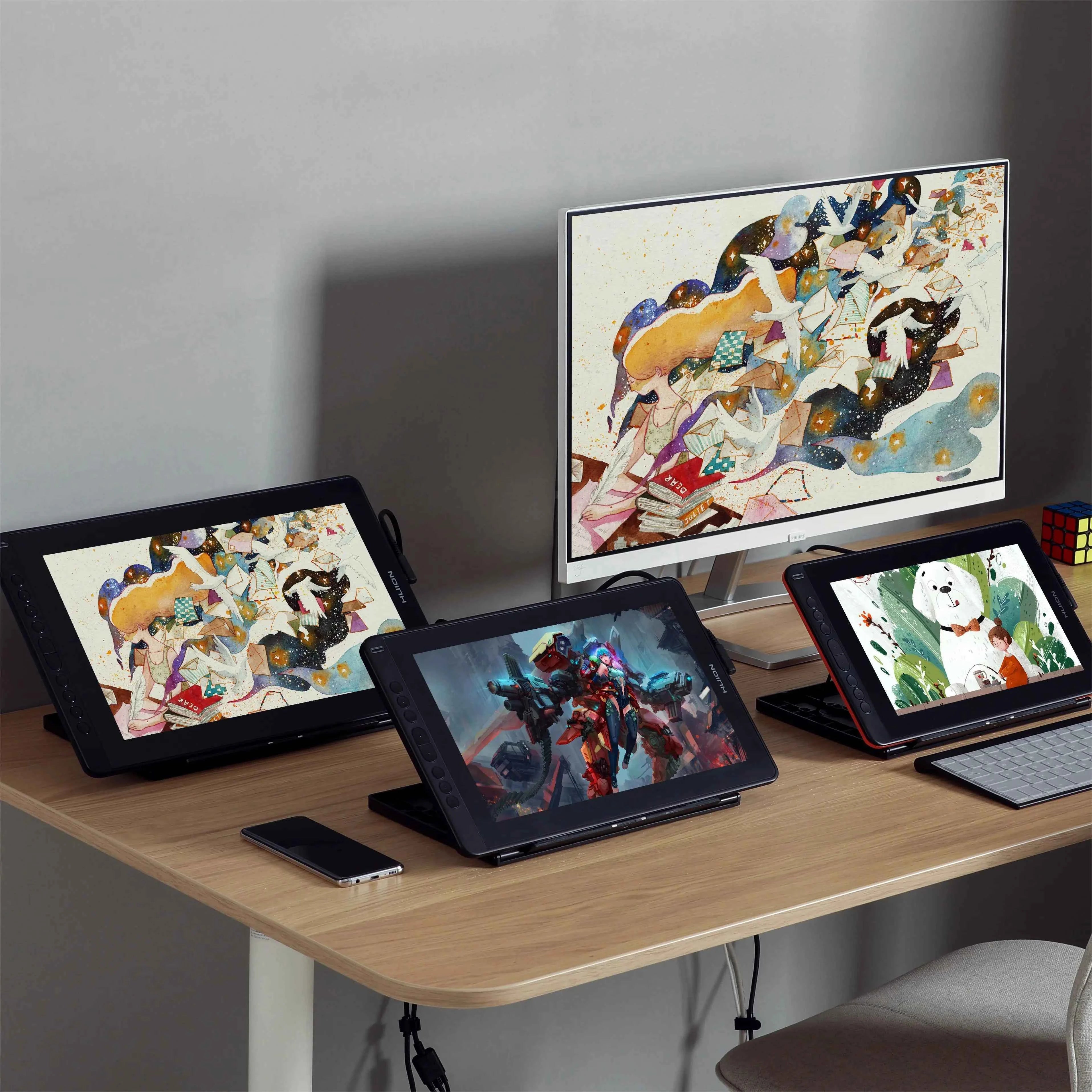 Huion US Graphics Drawing Tablet Pen Display Screen Kamvas 12,Kamvas 13,Kamvas 16, Kamvas Pro 13/16 HS611 KD200