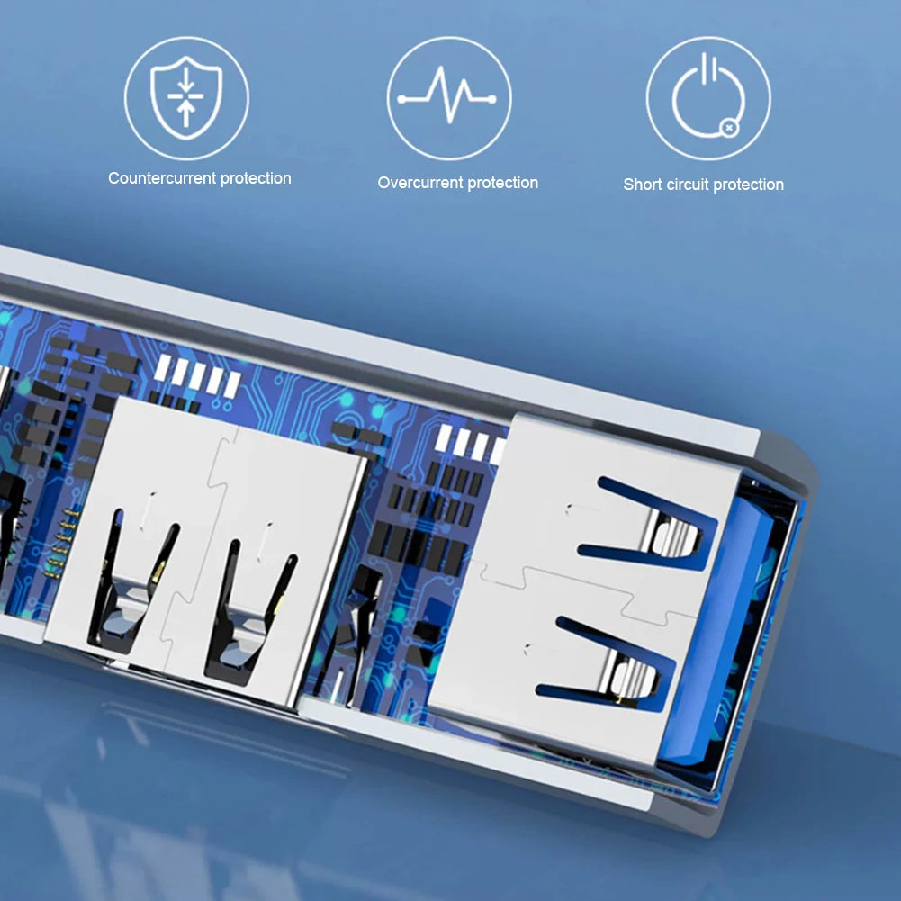 3 in 1 USB Docking Station OTG USB 3.0/Type-C 3.0 To 3 USB USB HUB Type C HUB Speed 5.0Gbps 3 Port for PC Computer Laptop