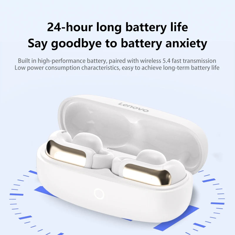 Lenovo EA400 OWS Wireless Bluetooth Earphones Noise Reduction Gaming Headphones HlFl Sound Quality Ear Clip for Xiaomi Phone