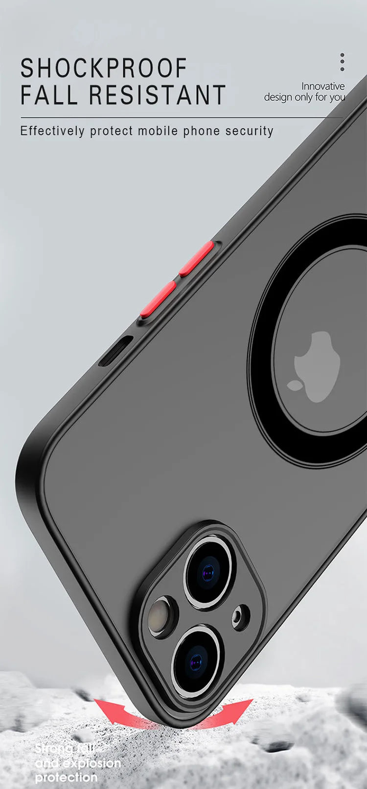 for iPhone 16 15 14 13 12 11 Pro Max Plus Mini XS XR SE 7 8 Case Wireless Charge Magnetic Magsafe Skin Matte Cover Shell Fundas
