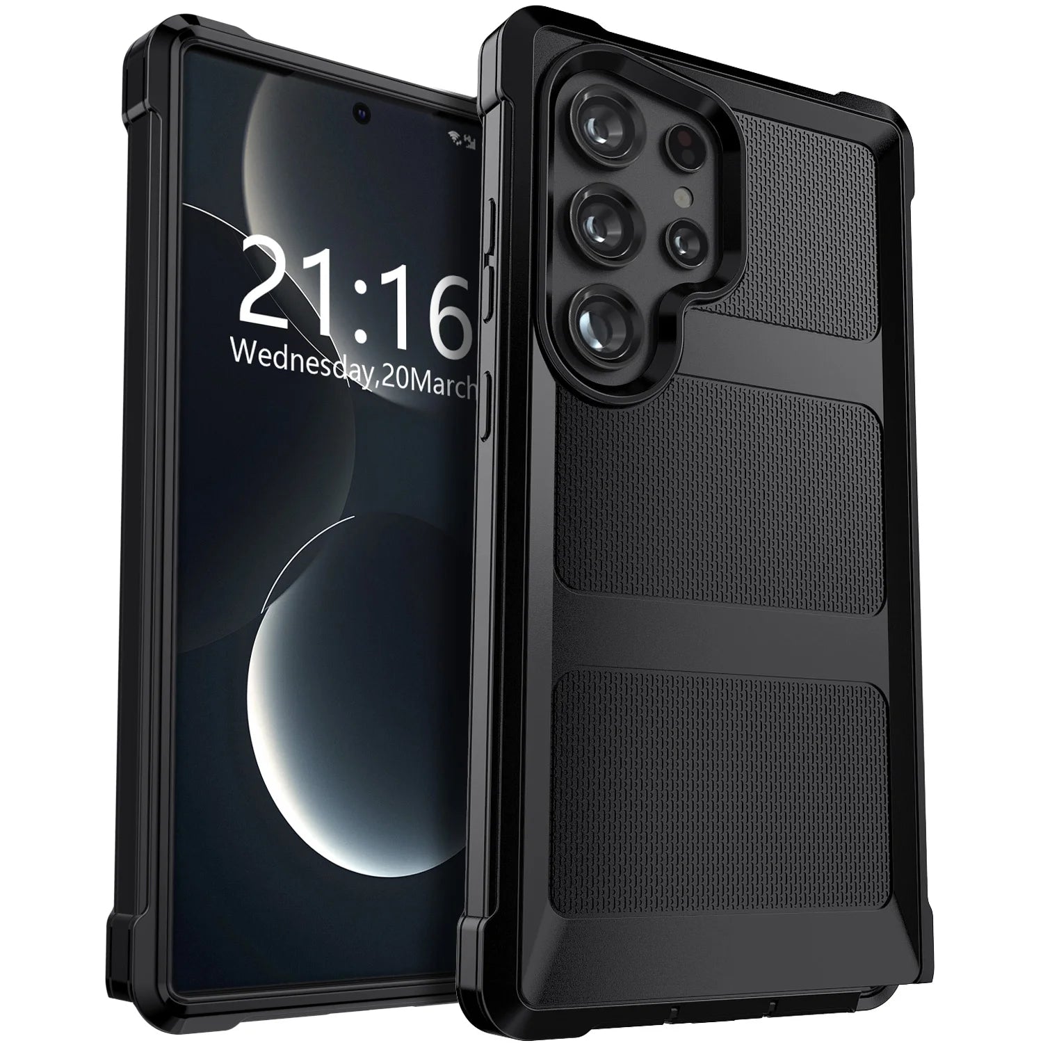 For Samsung Galaxy S23 Plus S23+ S23 Ultra S23 FE 5G Case Shockproof Rugged Heavy Protective Dual Layers Cover Black