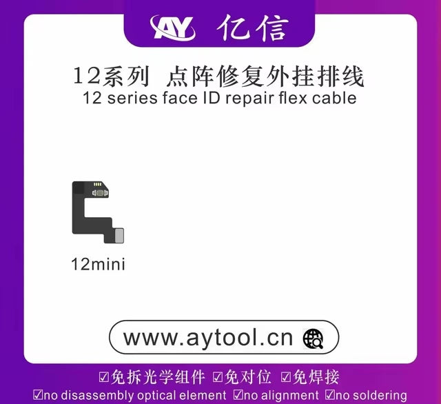 NEW AY A108 Tag Face id Flex Cable for IPhone X-11 12 13 14 15 ProMax Dot Matrix Repair No-alignment NO-soldering No-disassembly
