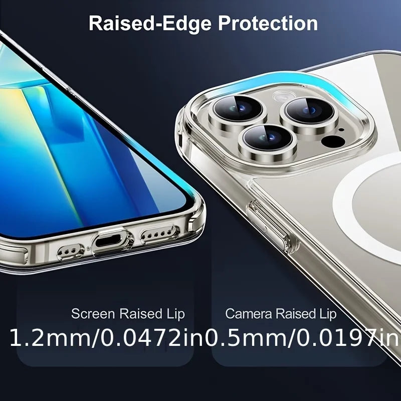 Phone Case - This new magnetic high transparency PC phone case provides complete protection and is compatible with wireless charging, suitable for iPhone 13 to 17, including Pro and Pro Max versions