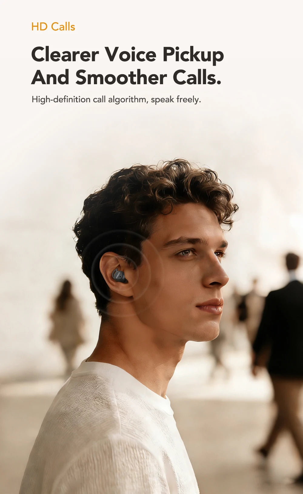 Noise Reduction Wireless Bluetooth Earphones MINISO MS217  Earbuds 50Hrs Playback Comfortable AI Translation for 150+ Languages