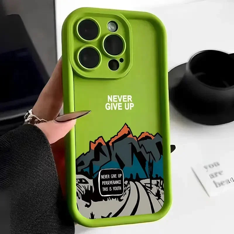 For iPhone 17 16 15 14 13 12 11 Pro Max Case Mountain Road Silicone Phone cases For iPhone 15 16 Plus Cover