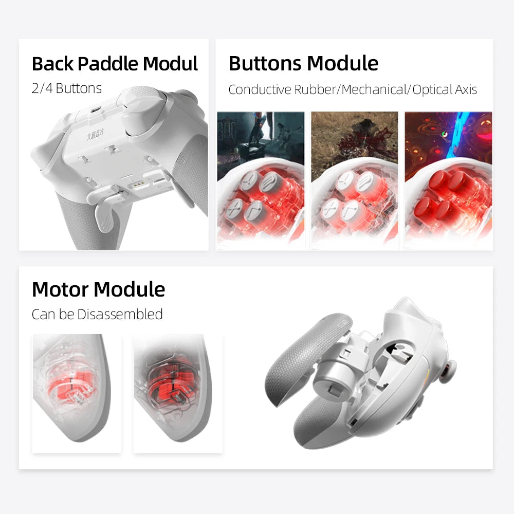 BEITONG PanGu Custom Modular Game Controller Wireless Gamepad Customizable Gaming Controller for PC/NS2/Mobile/Steam