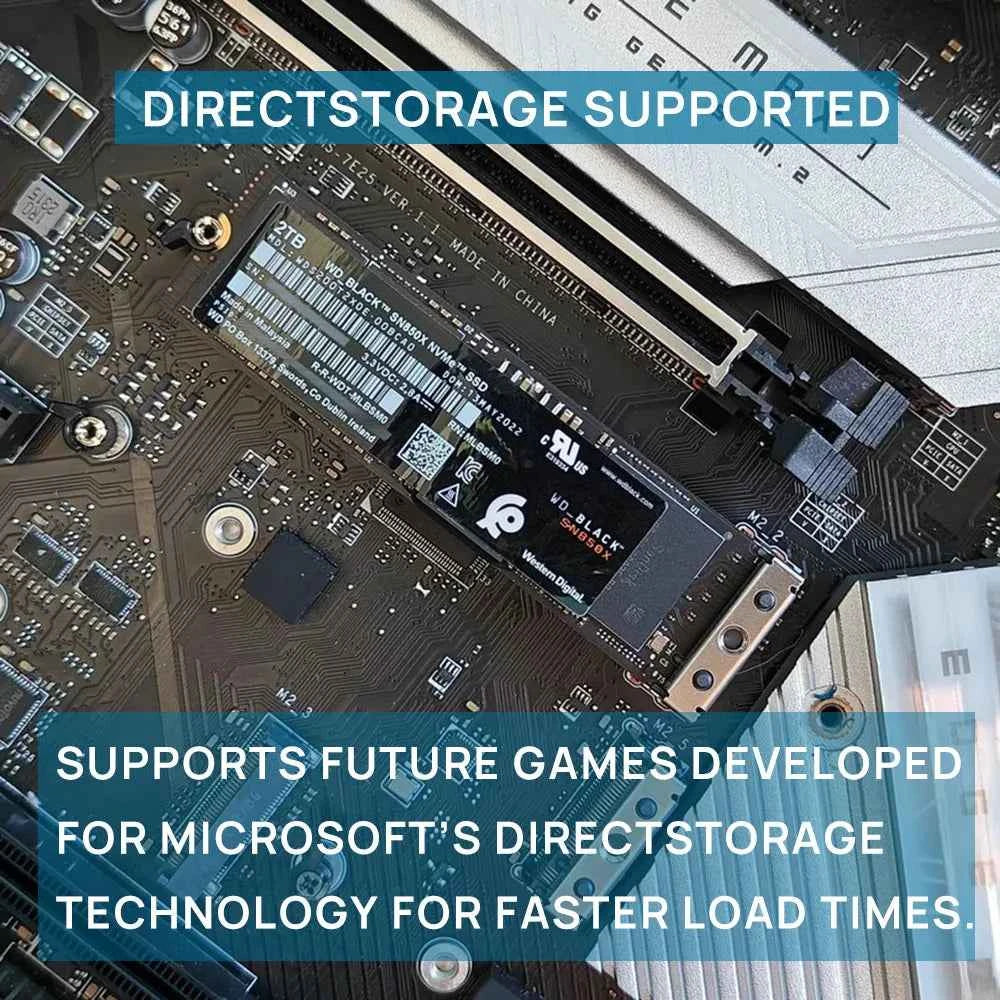 Western Digital WD SN850X SSD 1TB 2TB NVMe Gen4 PCIe M.2 2280 PCIe 4.0X4 Drive Internal Solid State Disk for PS5 Desktop Laptop