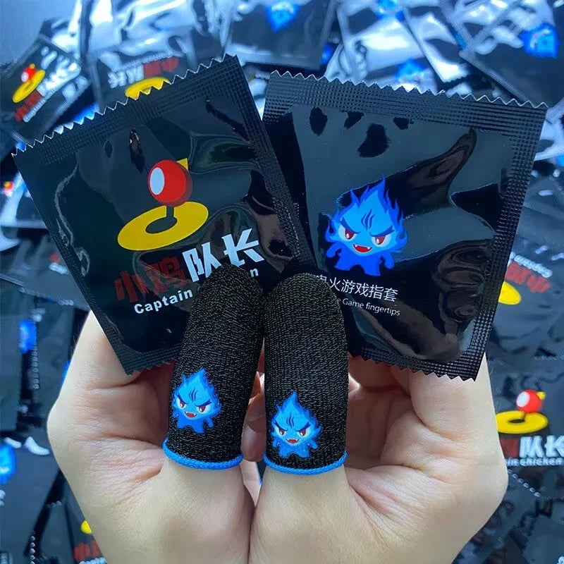 Breathable Touch Screen Finger Sleeves 1Pair | Anti-Sweat Mobile Gaming Thumb Gloves for PUBG Free Fire COD