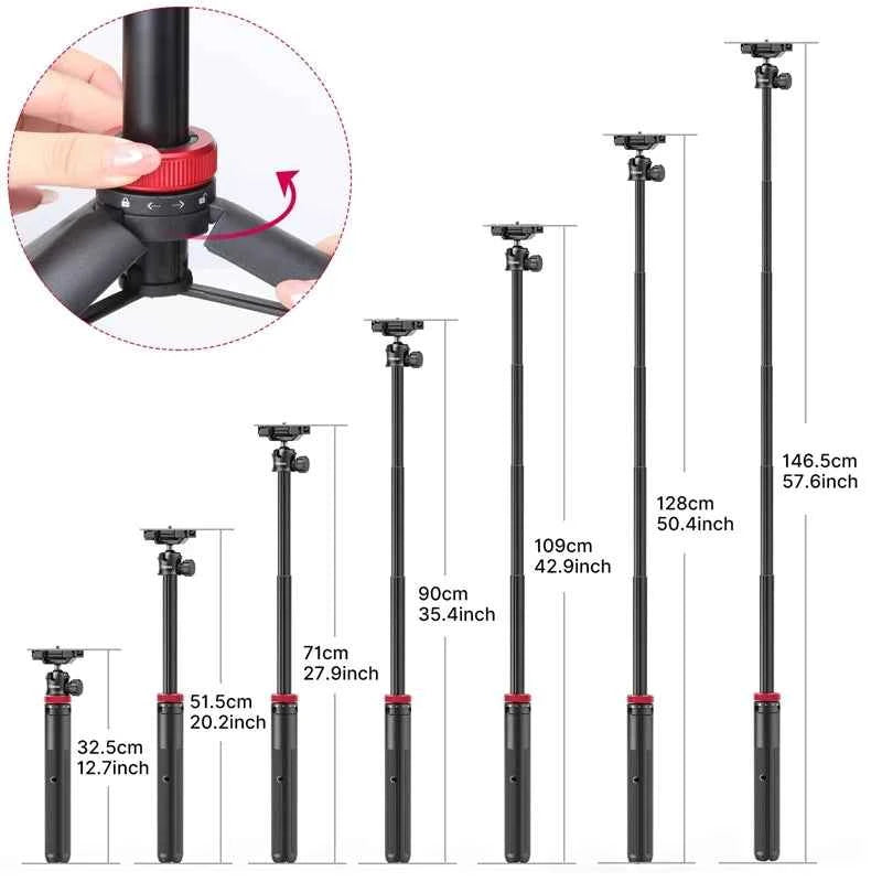ULANZI TRIPOD MT-44 Tripods Smartphone Vlog Tripods With Cold Shoe Phone Mount Holder For Mobile Tripod Camera Portable SLR
