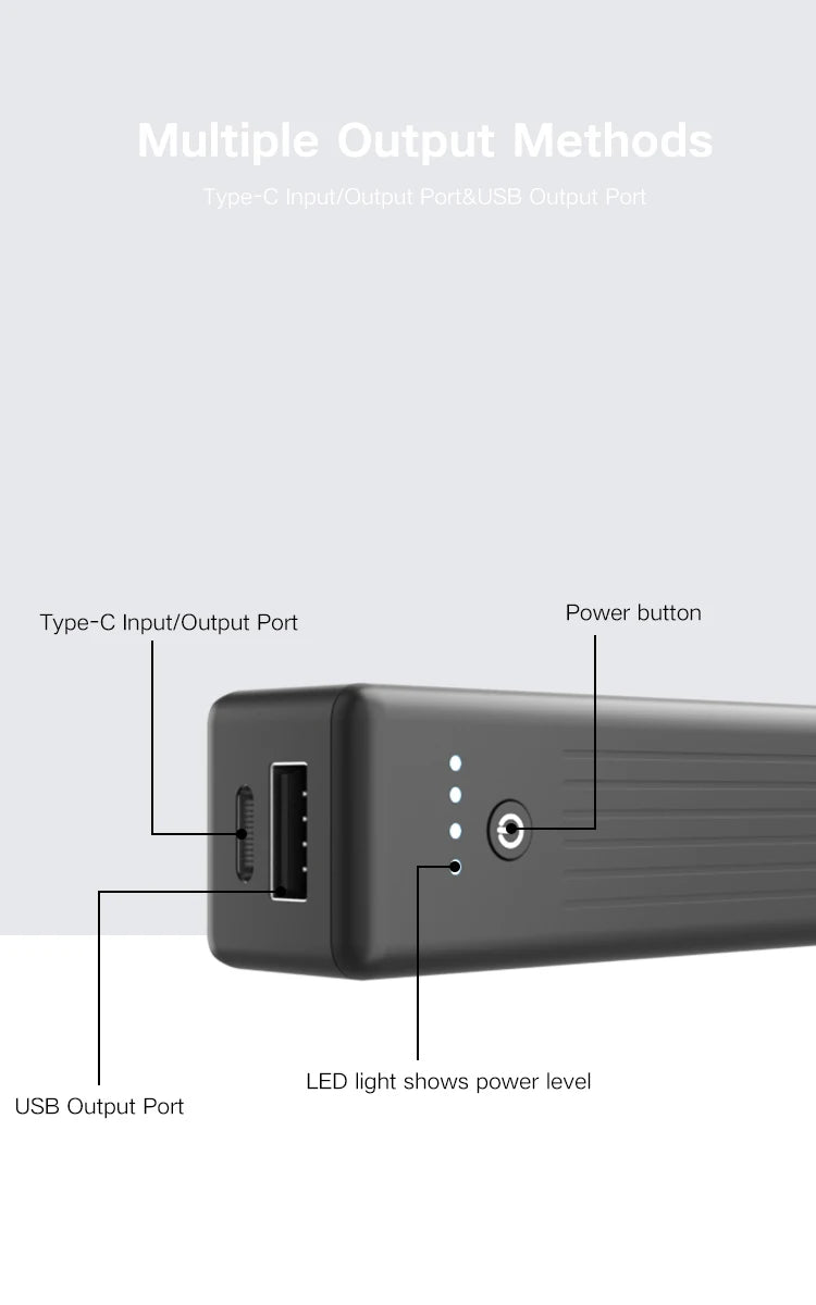 PUJIMAX 5000mAh Power Bank 12W Fast Charging Portable External Battery for iPhone 15 14 12 Xiaomi Huawei Samsung Mini Powerbank