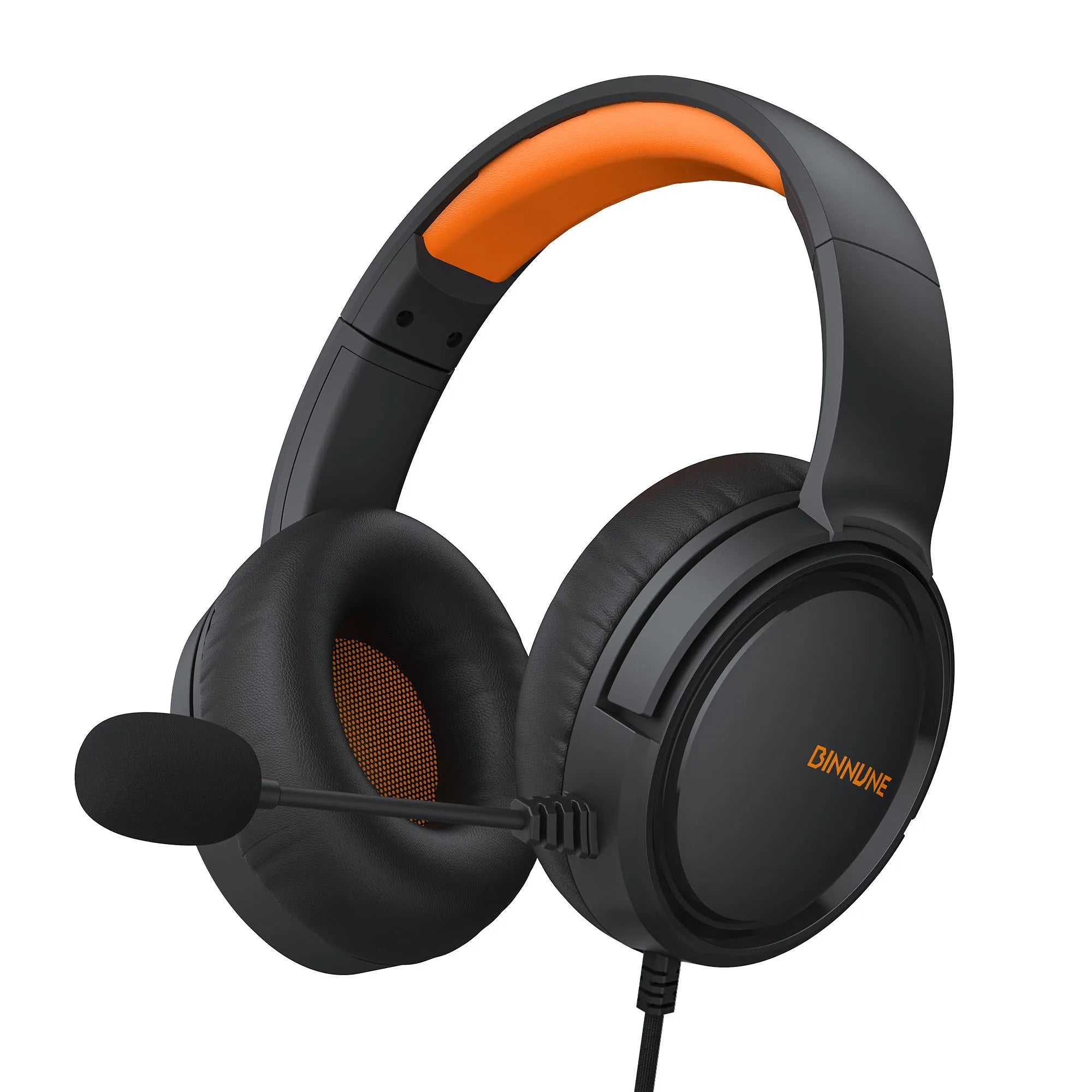 BINNUNE Gaming Headset with Mic – Wired Headphones for PS5, PS4, Xbox Series X|S, Xbox One, PC & Switch, Noise Cancelling Stereo Gaming Headphones.