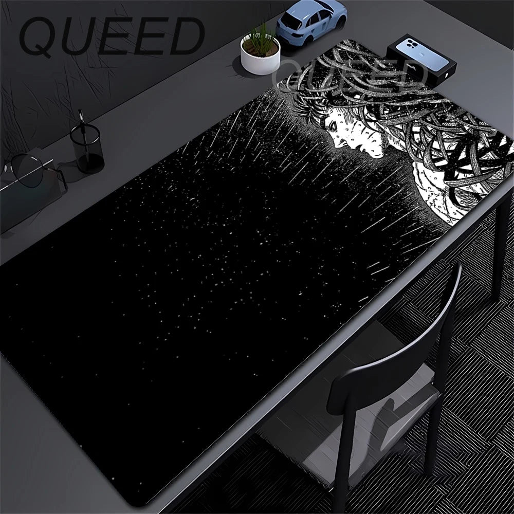 Guts sword in berserk Mouse Pad Gaming Mousepad Pc Accessories Keyboard Mat Desk Protector Mats Anime Berserk Speed Mouse Pads