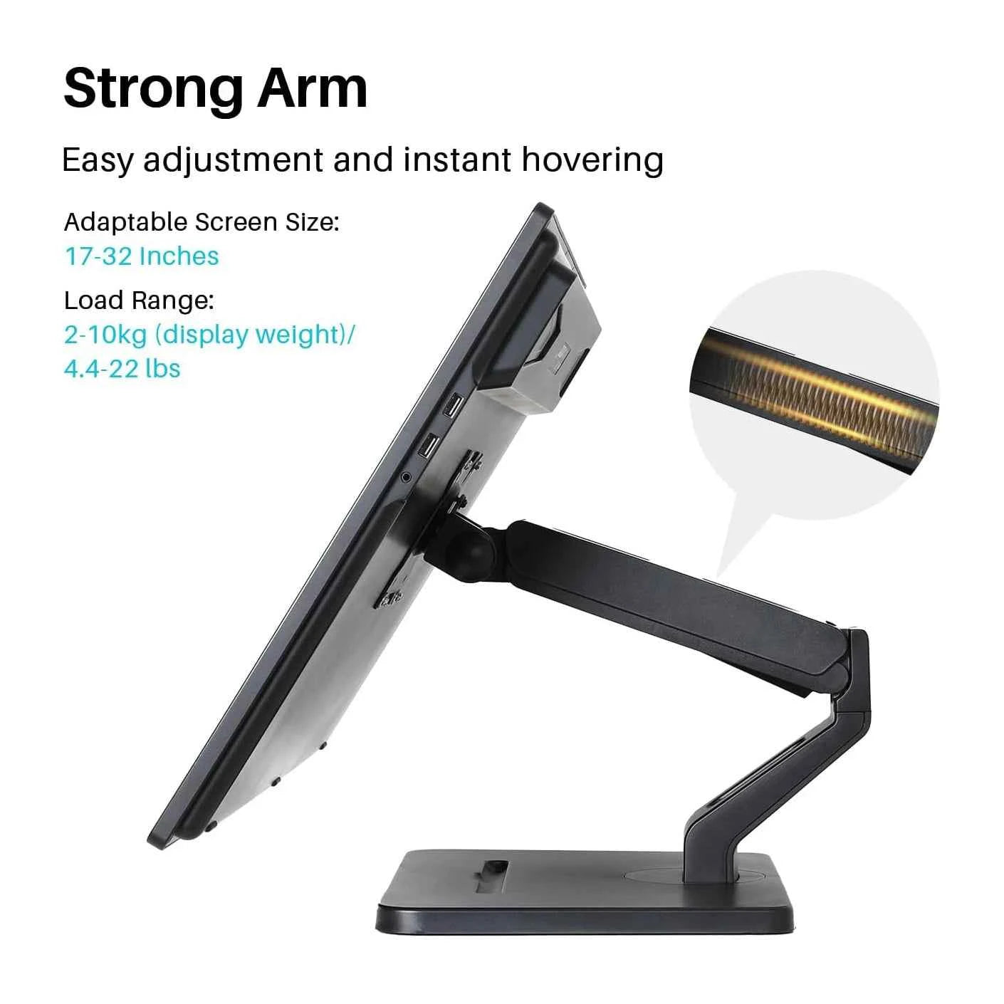 Huion Desktop Arm ST500 Display Holder for 2-10Kg Monitor Compatible with Kamvas 22/22 Plus/24/24 Plus/Pro 19/Pro 24 (4K)/Pro 27