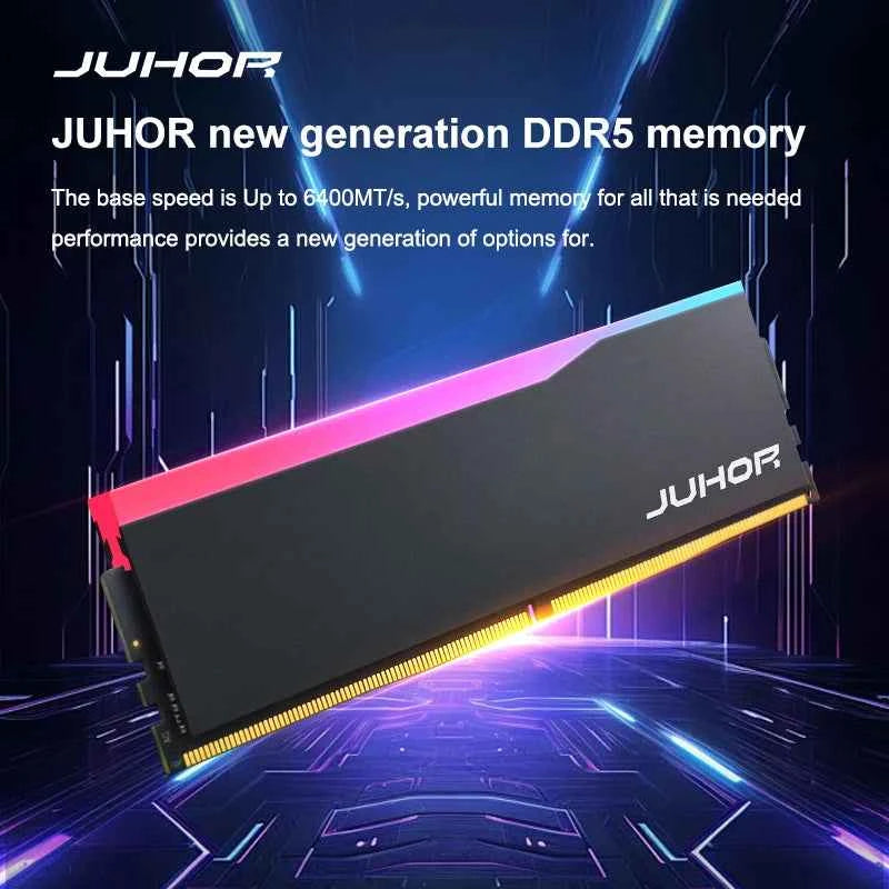 JUHOR Memory Ram DDR5 RGB 16GB 6000MHz 6400MHz Desktop PC5 Computer High Performance Dimm Memory