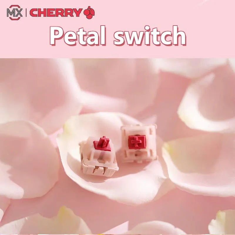 CHERRY MX PETAL Switch 5 Pin 30g Light Pressure Tactile Fine Lubrication Rustling Sound Mechanical Keyboard Hot Swap Switches