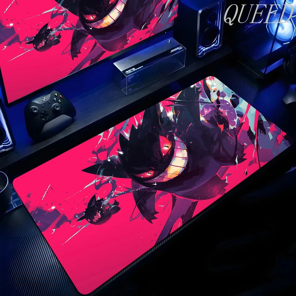 Anime P-Pokemons Xxl Mousepad Kawaii G-gengar Mouse Pad Gaming Accessories Computer Mouse Pads Keyboard Gamer Non-slip Desk Mat