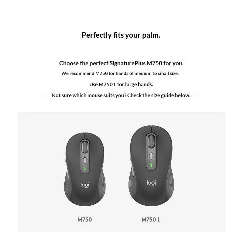 Logitech M750 Wireless Bluetooth Mouse Silent Click Comfort Shape Long Battery Life Multi Device Pairing for Mac Windows iPad