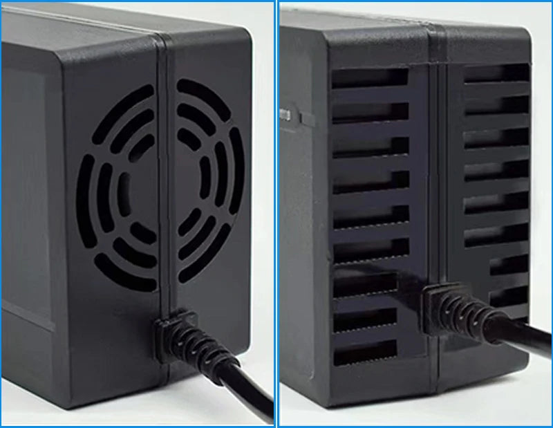 36V 48V Charger 2A 5A 10S 13S Lithium-ion Battery Pack Charger 42V 54.6V 5A Intelligent Fast Charging EU Plug With Cooling Fan