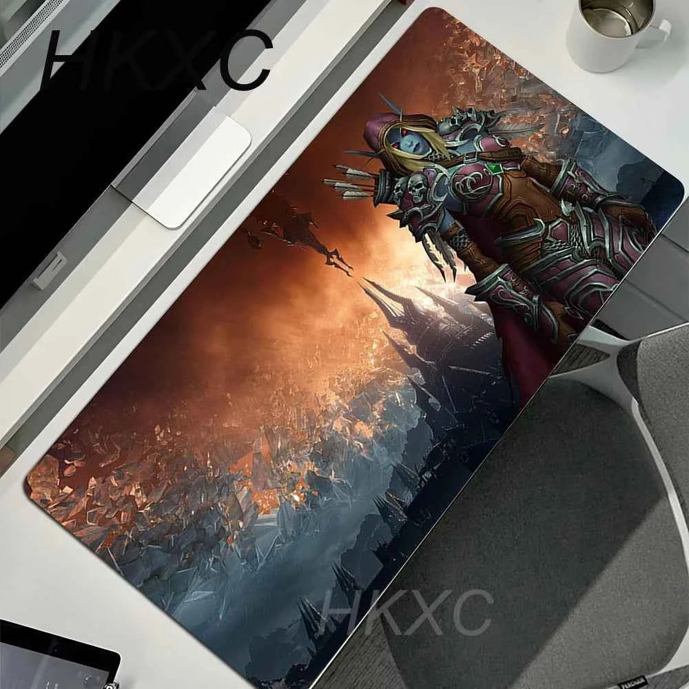 Laptop XXL Game Cabinet Desk Mat Carpet World of Warcraft Lich King Mouse Pad PC HD Anime Gaming Accessories Keyboard Mousepad