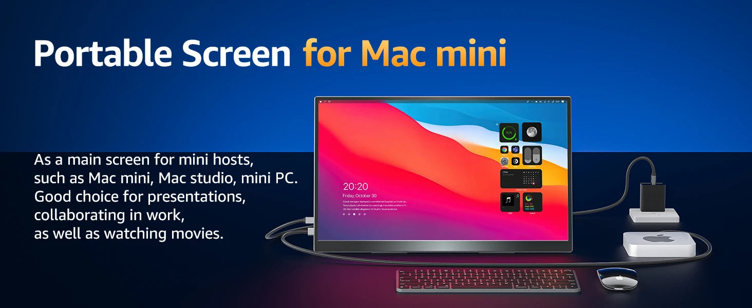 UPERFECT 18.5 Inch Computer Gaming Display Portable Monitor 120HZ IPS Laptop HDMI USB C External Screen With VESA Adjust Stand